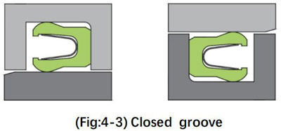 spring energized seal groove